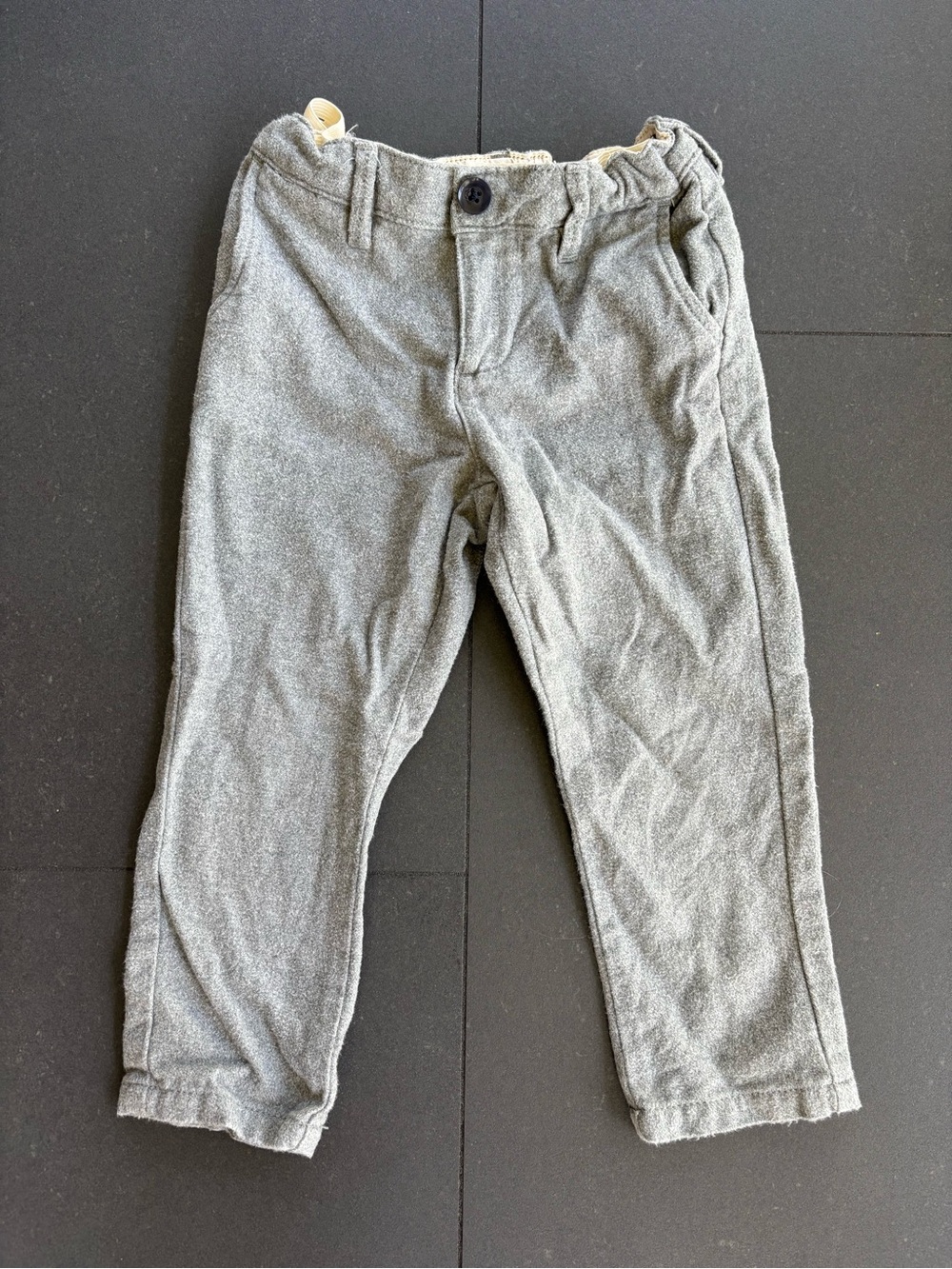 Hope and Henry organic cotton gray dress pants, 3T